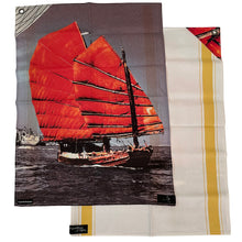 Load image into Gallery viewer, Junk and Fishing in the Harbour Tea Towel Set