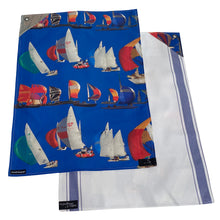 Load image into Gallery viewer, Racing Boat Tea Towel Set