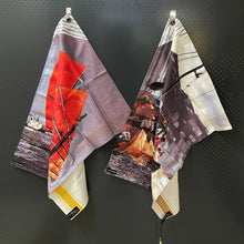 Load image into Gallery viewer, Junk and Fishing in the Harbour Tea Towel Set